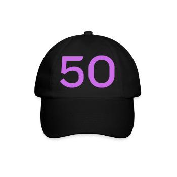 50 - Baseballkappe - Schwarz/Schwarz - Vorne
