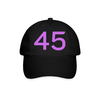 45 - Baseballkappe - Schwarz/Schwarz - Vorne