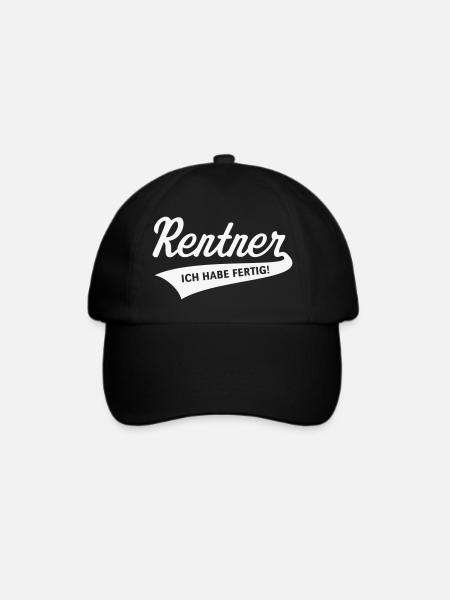Rentner – Ich Habe Fertig! (Rente / Ruhestand / W) - Baseballkappe - Schwarz/Schwarz