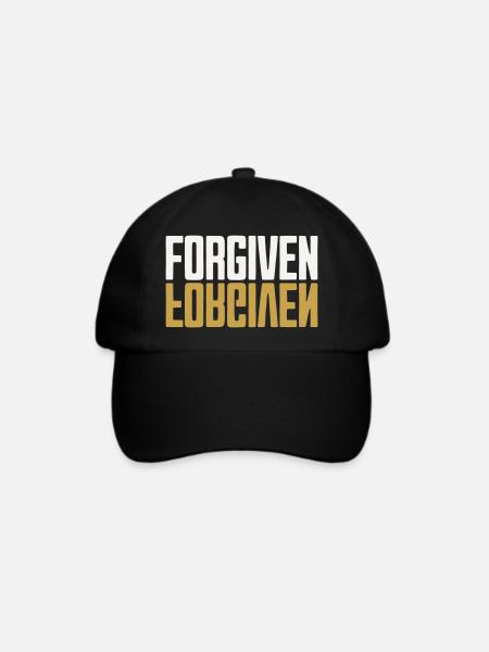 Forgiven Spiegel Design Weiß Gold Dark - Baseballkappe - Schwarz/Schwarz