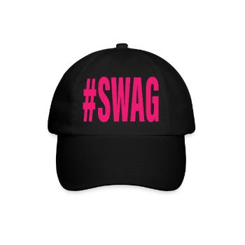 Swag Funny 2000S Nostalgia Y2K Hashtag Meme - Baseballkappe - Schwarz/Schwarz - Vorne