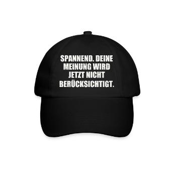 Sarkasmus Geschenkidee - Baseballkappe - Schwarz/Schwarz - Vorne