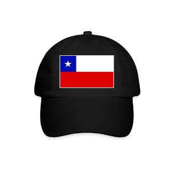 Chile Flag Classic Frame - Baseballkappe - Schwarz/Schwarz - Vorne