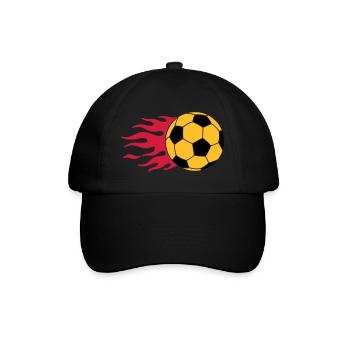 brennender Ball - burning ball - Baseballkappe - Schwarz/Schwarz - Vorne