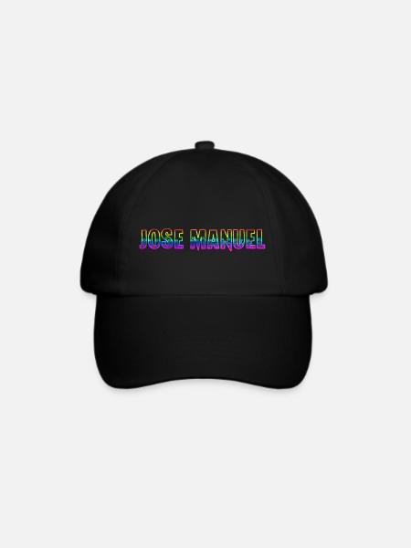 jose manuel rs regenbogen - Baseballkappe - Schwarz/Schwarz