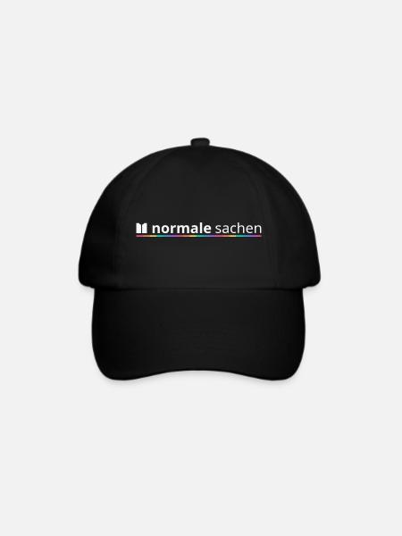 Normal Sachen Logo Regenbogen - Baseballkappe - Schwarz/Schwarz