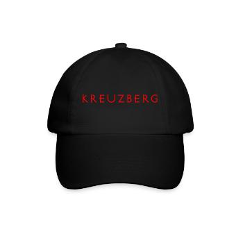 Berlin Kreuzberg Geschenk - Baseballkappe - Schwarz/Schwarz - Vorne