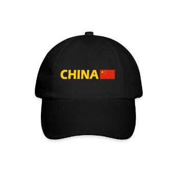 China - Baseballkappe - Schwarz/Schwarz - Vorne