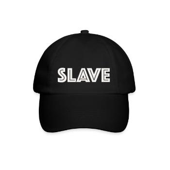 Slave | Sklave, lustige Sprüche, Sarkasmus - Baseballkappe - Schwarz/Schwarz - Vorne