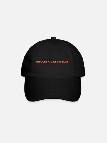 Bitcoin over Sh!tcoin - Baseballkappe - Schwarz/Schwarz