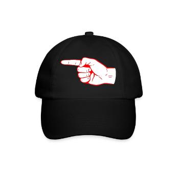 Zeigefinger - Baseballkappe - Schwarz/Schwarz - Vorne