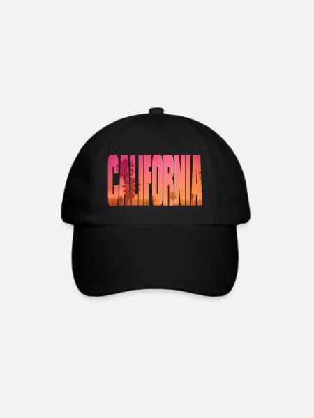 Californien - Baseballkappe - Schwarz/Schwarz