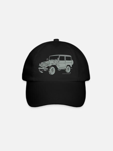 Toyo 4x4 Offroad Buschtaxi T-Shirt - Baseballkappe - Schwarz/Schwarz