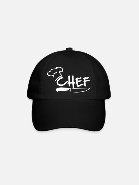 Chef - Baseballkappe - Schwarz/Schwarz