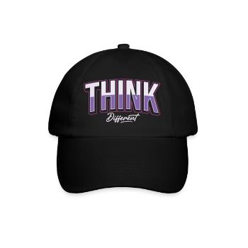 Denke anders - Baseballkappe - Schwarz/Schwarz - Vorne