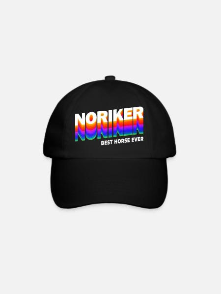 Noriker Pferde Design / Geschenkidee - Baseballkappe - Schwarz/Schwarz