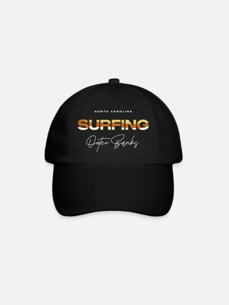 Surfing Spots - Outer Banks (North Carolina) - Baseballkappe - Schwarz/Schwarz