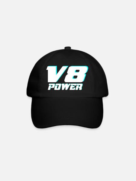 V8 - Baseballkappe - Schwarz/Schwarz