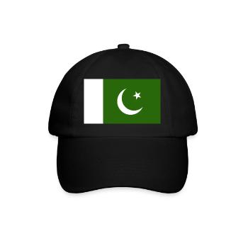 Pakistan National Flagge - Baseballkappe - Schwarz/Schwarz - Vorne