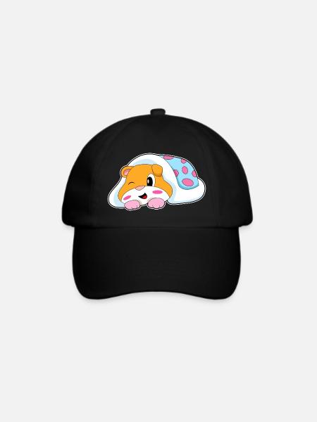 Hamster Schlafen Decke - Baseballkappe - Schwarz/Schwarz