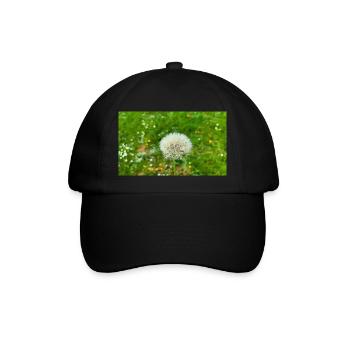 Pusteblume - Baseballkappe - Schwarz/Schwarz - Vorne
