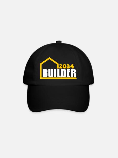 Hausbau 2024 - Baseballkappe - Schwarz/Schwarz