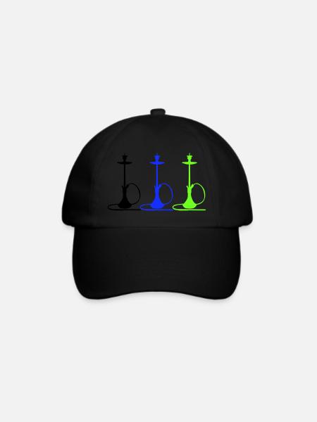 Wasserpfeife - Baseballkappe - Schwarz/Schwarz