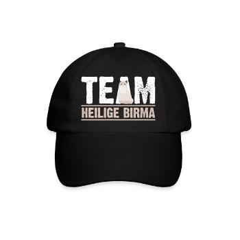Heilige Birma Katze - Baseballkappe - Schwarz/Schwarz - Vorne