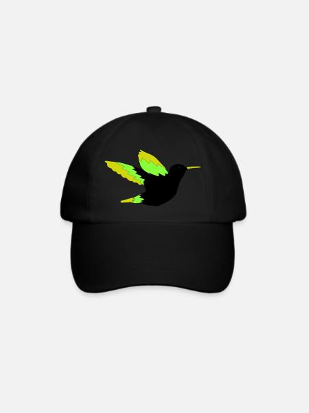 kolibri 01 - Baseballkappe - Schwarz/Schwarz