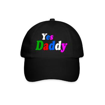 Yes daddy - Baseballkappe - Schwarz/Schwarz - Vorne