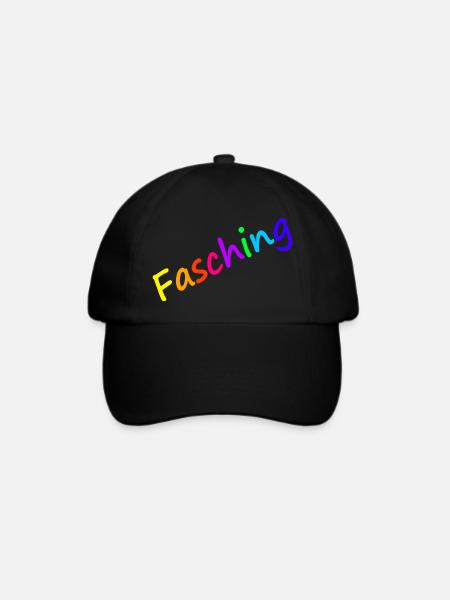 Fasching - Baseballkappe - Schwarz/Schwarz