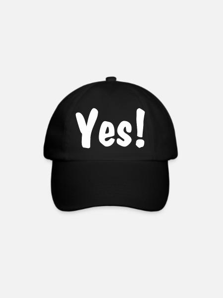 Yes! - Baseballkappe - Schwarz/Schwarz