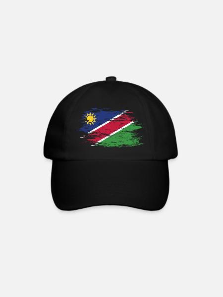 Namibia Flagge used - Baseballkappe - Schwarz/Schwarz