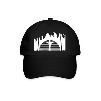 Jesus Christus Kreuz Sonne Sohn Gottes Palmen Cool - Baseballkappe - Schwarz/Schwarz - Vorne
