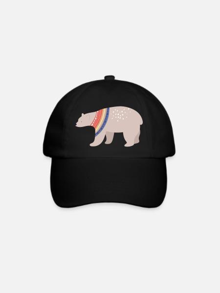 Weihnachten Eisbär - Baseballkappe - Schwarz/Schwarz