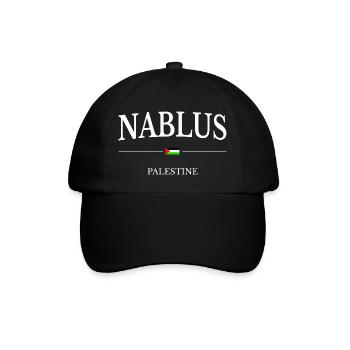 Nablus Palästina - Baseballkappe - Schwarz/Schwarz - Vorne