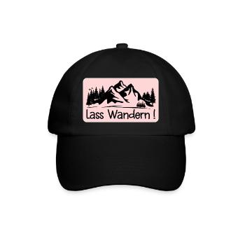 WANDERN URLAUB - BERGE NATUR - Baseballkappe - Schwarz/Schwarz - Vorne