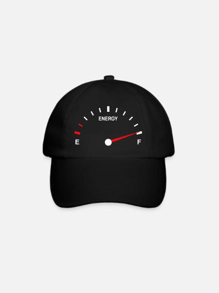 Lebendige Kraftstoffanzeige Abstraktes Design - Baseballkappe - Schwarz/Schwarz