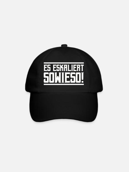Es eskaliert Sowieso! - Baseballkappe - Schwarz/Schwarz