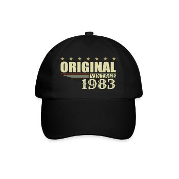 1983 Geburtstag 1983 - Baseballkappe - Schwarz/Schwarz - Vorne