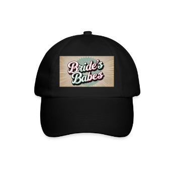Brautjungfer Retro Schriftzug - Baseballkappe - Schwarz/Schwarz - Vorne