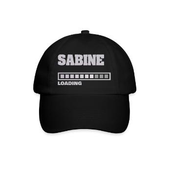 Geschenk für Sabine - Baseballkappe - Schwarz/Schwarz - Vorne