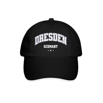 Dresden Germany Vintage Städte Motiv College - Baseballkappe - Schwarz/Schwarz - Vorne