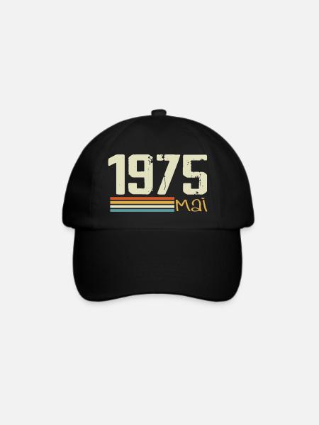 Mai 1975 - Baseballkappe - Schwarz/Schwarz