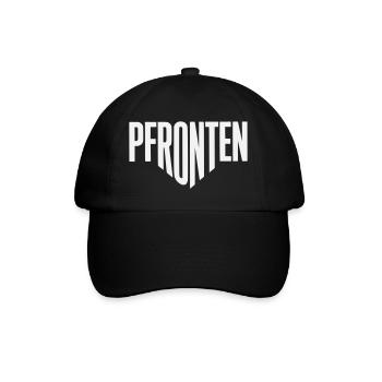 Pfronten Schriftzug  - Baseballkappe - Schwarz/Schwarz - Vorne