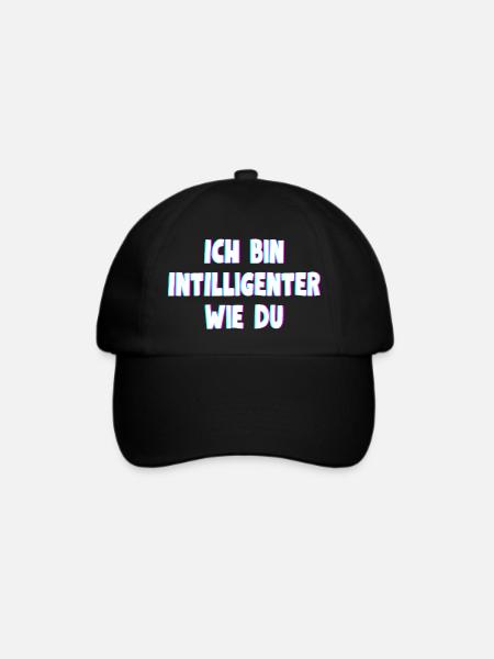 Ich bin intelligenter wie du - Baseballkappe - Schwarz/Schwarz