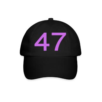 47 - Baseballkappe - Schwarz/Schwarz - Vorne