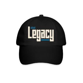 Adopt Legacy Retro Typografie - Baseballkappe - Schwarz/Schwarz - Vorne