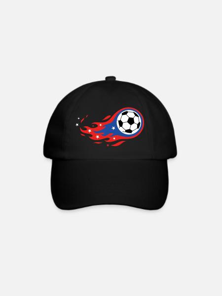Football Soccer USA Fireball Comet Fanshirt - Baseballkappe - Schwarz/Schwarz