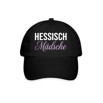 Hessisch Mädische Stil - Baseballkappe - Schwarz/Schwarz - Vorne